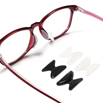 10 шт. Противоскользящая силиконовая наклейка на носовые накладки для очков, солнцезащитные очки, Нескользящие мягкие накладки для очков, наклейка