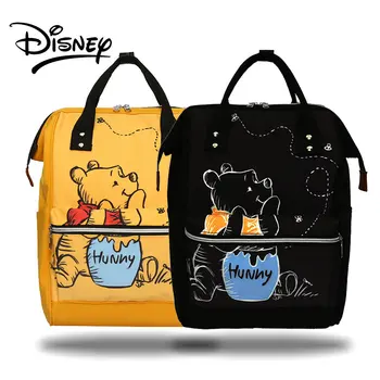 2024, Роскошный бренд Disney, Сумки для подгузников с Мишкой Пухом для мамы, Рюкзак, сумка для детских подгузников, Многофункциональная Мультяшная детская сумка