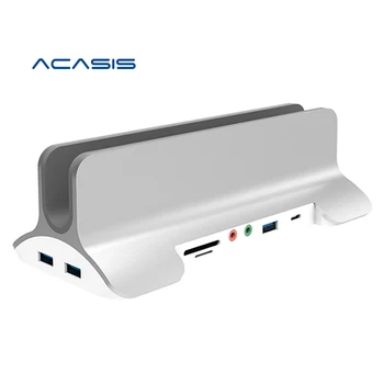 ACASIS Type C для HD 4K USB 3,0 SD TF Кардридер PD Зарядная Подставка для ноутбука Многофункциональная док-станция 12 в 1 Type C HUB