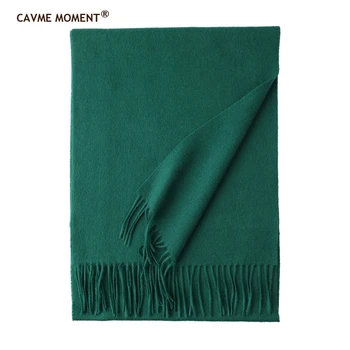 CAVME, 2 шт., 100% шерсть, классический однотонный теплый мягкий шарф, 190 см, 122 г