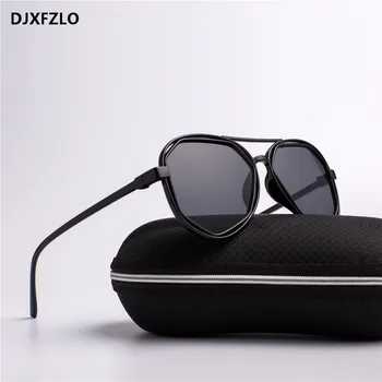 DJXFZLO Модные Солнцезащитные очки с Выпученными глазами в небольшой Оправе с многоугольными прозрачными линзами, Мужские Брендовые Дизайнерские Винтажные Солнцезащитные Очки Hexagon uv400