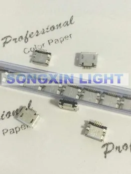 XIASONGXIN LIGHT 500шт Micro USB 5P, 5-контактный разъем Micro USB, 5-контактный разъем Micro USB для задней зарядки