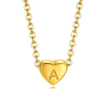 ZORCVENS Золотого цвета из нержавеющей стали 316L, ожерелье с Инициалами Для женщин, Цепочка-чокер, подвеска с буквой 