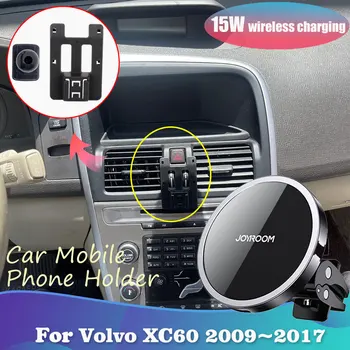 Автомобильный Держатель телефона для Volvo XC60 2009 ~ 2017 2010 2011 Магнитный Зажим Подставка Поддержка Беспроводной Быстрой Зарядки Наклейка Аксессуары iPhone