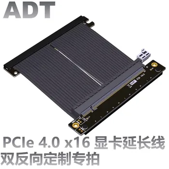 Бренд ADT-Link PCIe 4.0 x16 Riser Cable Удлинитель видеокарты [Протестирован RTX3090 3060 RX6900XT] Игровой разъем с обратным разъемом для ITX A4