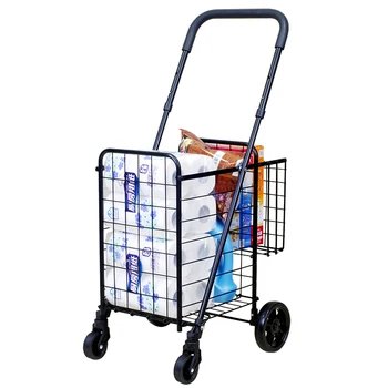 Бытовая тележка для покупок на колесиках, грузоподъемностью 40 кг, складная тележка для продуктов