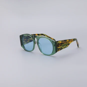 высокое качество 2023 новые ацетатные солнцезащитные очки мужские эллипс модные Дизайнерские очки Для Улицы Ручной работы женские Модные СОЛНЦЕЗАЩИТНЫЕ ОЧКИ UV400