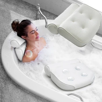 Высококачественная спа-подушка Для ванны Подушка Для Поддержки Шеи и спины Пена Комфортная Ванна 6 Присосков