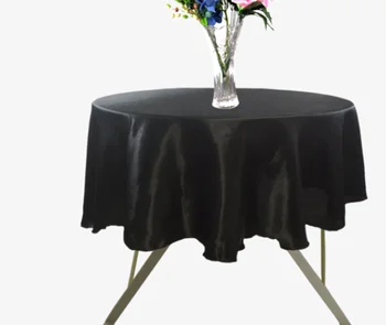 Двухцветная атласная круглая скатерть для стола, свадебная скатерть, посуда для украшения дома, банкетный чехол, скатерть для столовой, 145 см