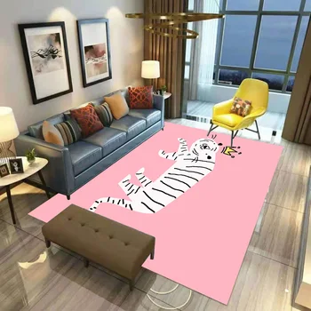 Забавное животное Кошка Противоскользящий коврик для пола С 3D принтом, Нескользящий коврик для столовой, гостиной, Мягкий ковер, Детский коврик 12