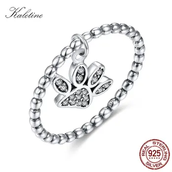 Кольцо с кошачьими лапами, кольцо из стерлингового серебра 925 пробы, подвеска в виде медвежьей лапы, Шарм, CZ, Милые кольца для женщин, ювелирные изделия, серебро KLTR097