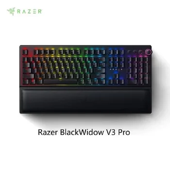 Механическая беспроводная игровая клавиатура Razer BlackWidow V3 Pro, 3 режима подключения, Цветная RGB Подсветка - Doubleshot ABS Keycaps