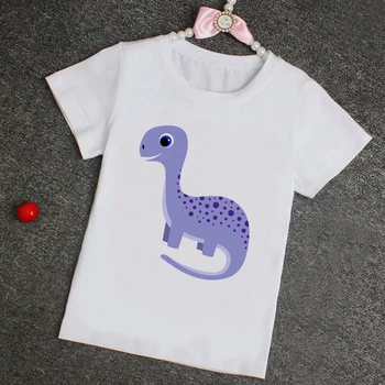Милая футболка с принтом Динозавра для детей Y2k, Модная Летняя одежда с короткими рукавами, Детская Camiseta, Повседневная Уличная Одежда, Футболка для мальчиков и девочек