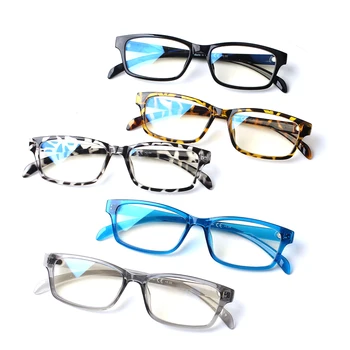 Мужские И женские прямоугольные очки для чтения с пружинным шарниром CLASAGA с защитой от синего света, HD Простые, устойчивые к усталости декоративные очки