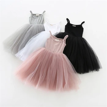 Платье для девочек, милое платье-комбинация, платье на подтяжках для девочек, юбка Принцессы, Прямая поставка