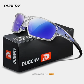 Поляризованные спортивные солнцезащитные очки DUBERY для мужчин, 100% защита от ультрафиолета, для вождения, рыбалки, бега, Солнцезащитные очки, Зеркальные наружные мужские очки CE