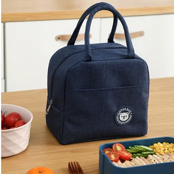 Простая сумка для пикника и ланча для женщин и детей, изоляционная сумка из алюминиевой фольги, сумка для ланча, Переносная сумка для ланча, ланч-бокс, Модная сумка для ланча