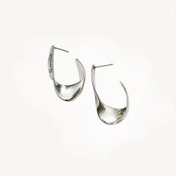 Серьги из стерлингового серебра S925 пробы в европейском и американском стиле, нерегулярные женские серьги, маленький дизайн, элегантные и роскошные серьги