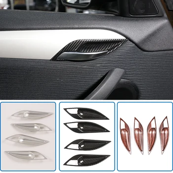 Углеродное волокно ABS Хромированная отделка внутренней дверной чаши автомобиля для BMW X1 E84 2011-2015 Автомобильные Аксессуары