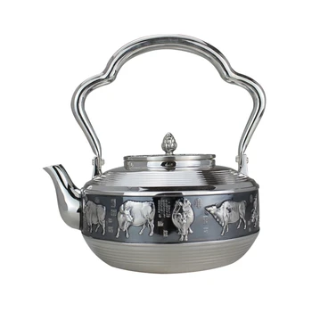 Чайник, чайник из нержавеющей стали, серебряный чайник, чайник с горячей водой, чайник на 800 мл воды, чайный набор кунг-фу.